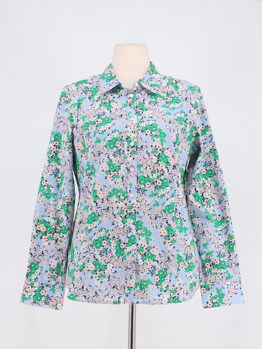 TALBOTS Non-Iron Perfect Shirt Ditsy Bundle Blue Green Size 14